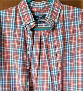 VINEYARD VINES size 16  Classic Fit Tucker Shirt plaid